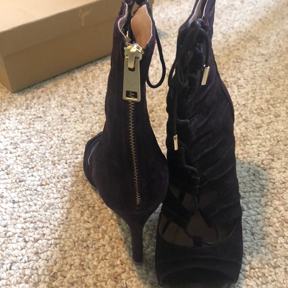 Joie burgundy suede heels - Picture 2 of 3